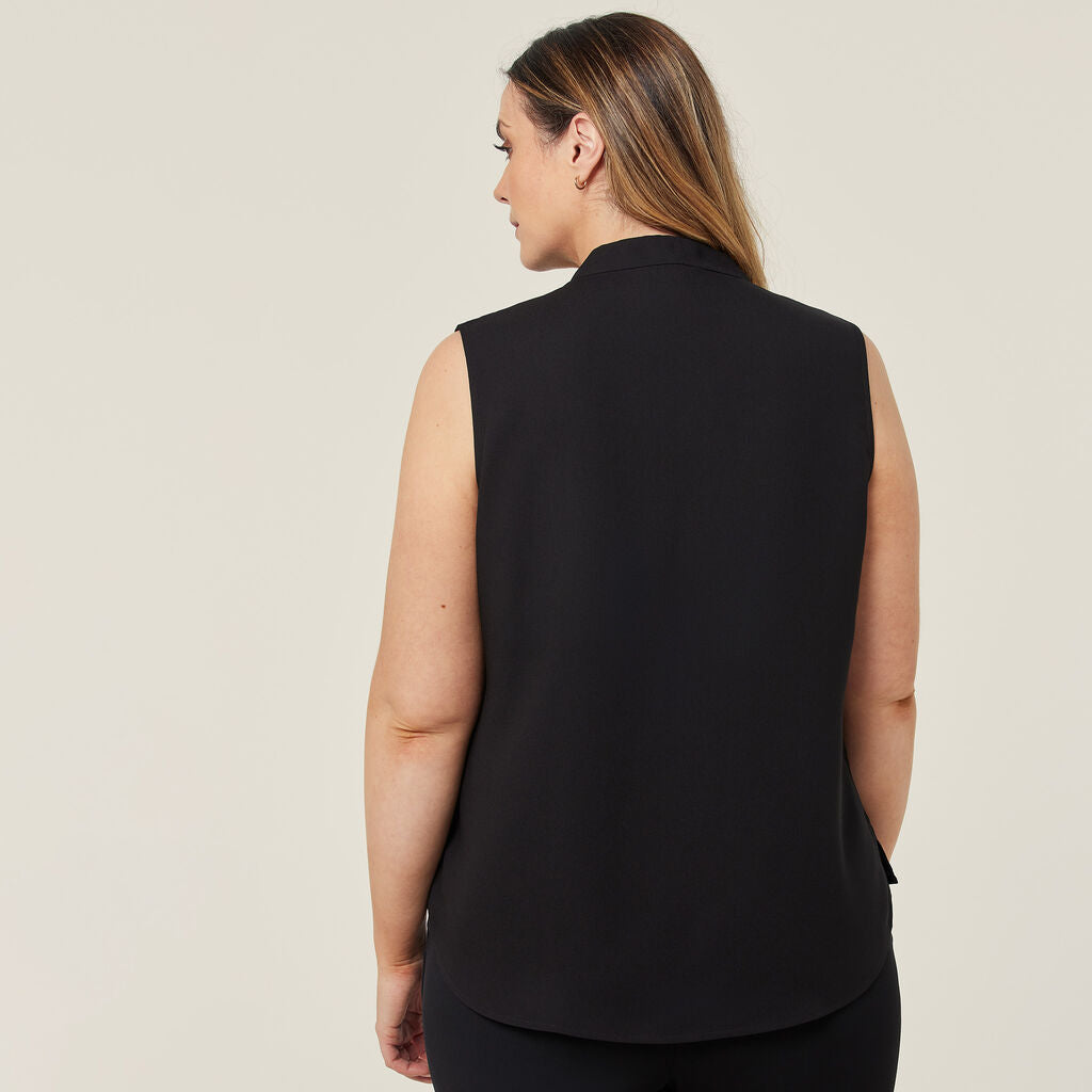 CATUQX-Satin Back Crepe Sleeveless Top