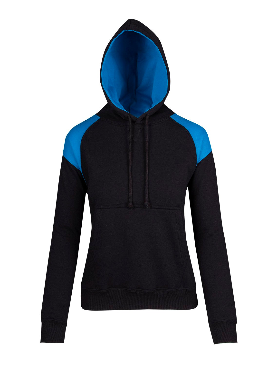 F303UN-Ladies/Juniors Shoulder Contrast Panel Hoodie