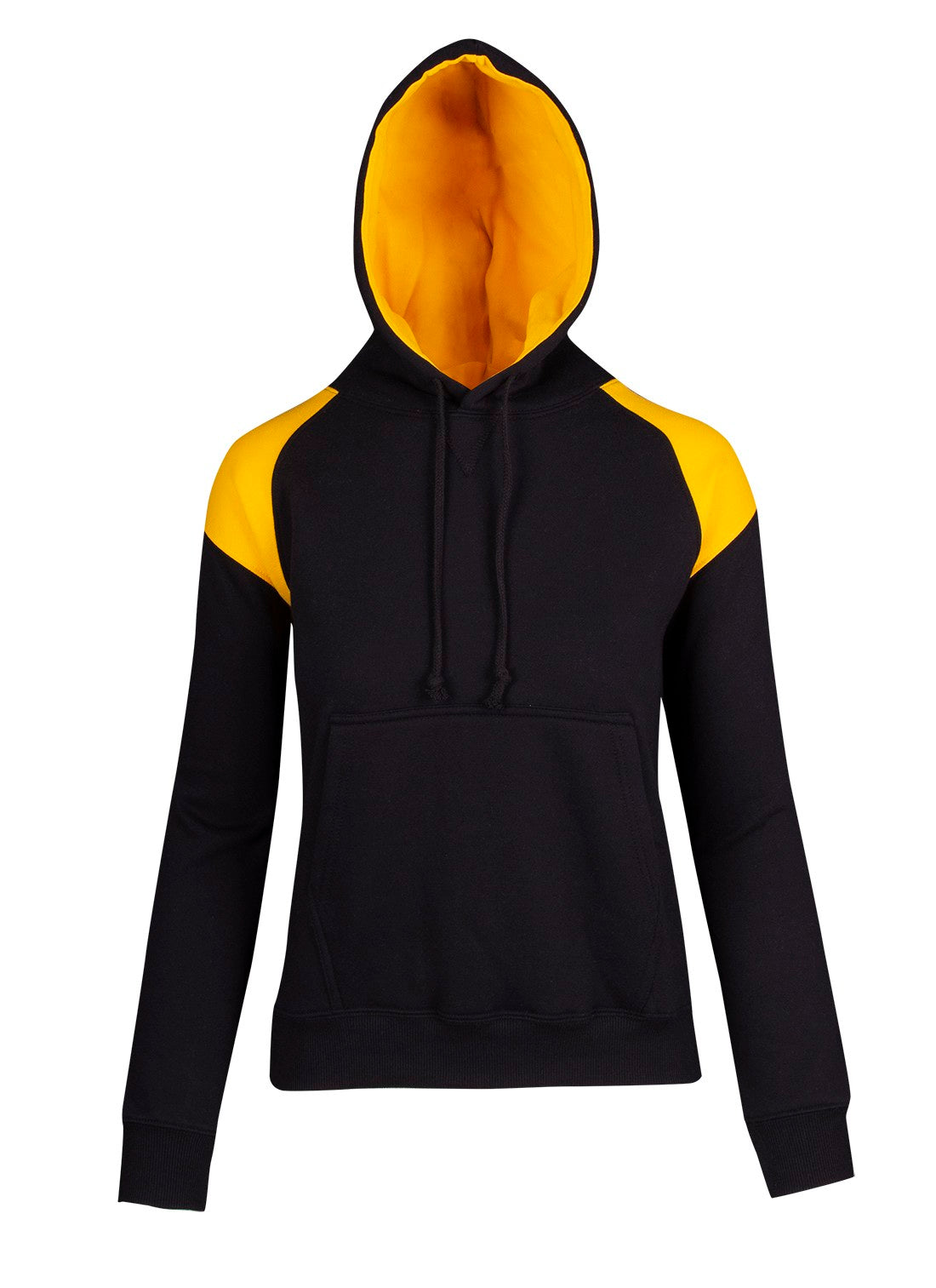 F303UN-Ladies/Juniors Shoulder Contrast Panel Hoodie