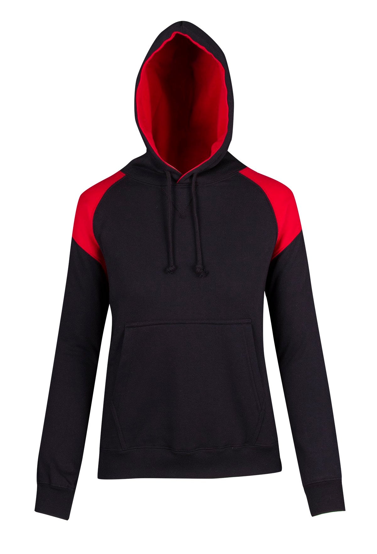 F303UN-Ladies/Juniors Shoulder Contrast Panel Hoodie