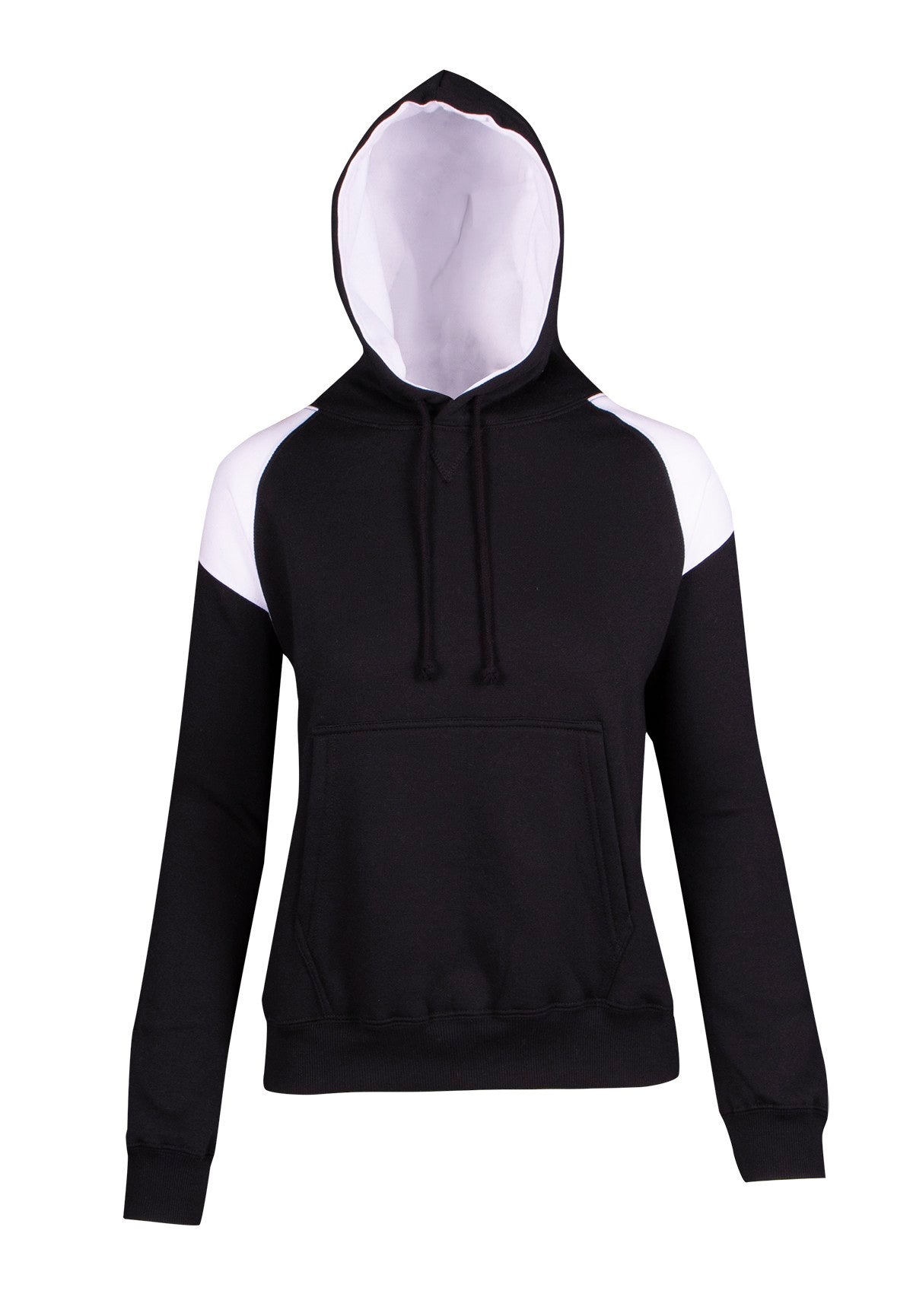 F303UN-Ladies/Juniors Shoulder Contrast Panel Hoodie