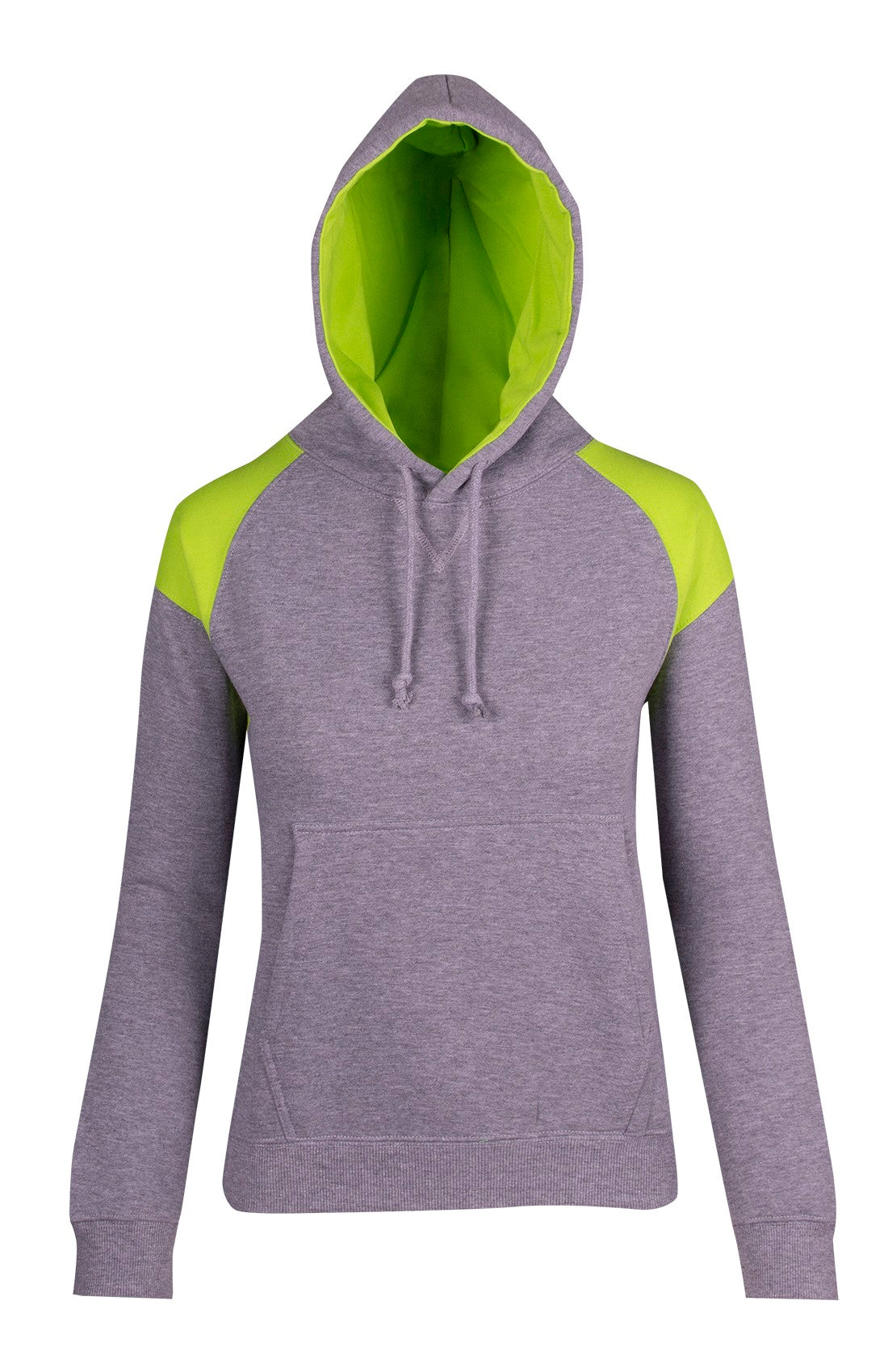 F303UN-Ladies/Juniors Shoulder Contrast Panel Hoodie