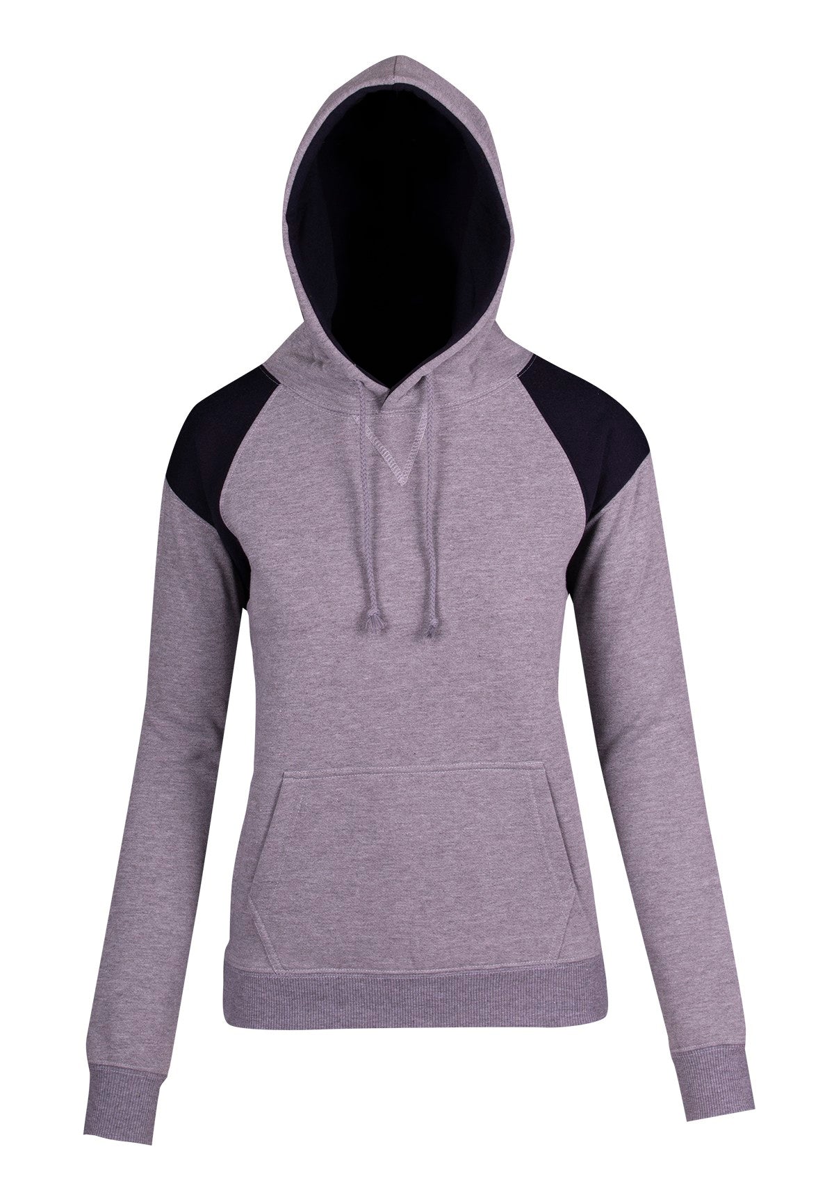 F303UN-Ladies/Juniors Shoulder Contrast Panel Hoodie
