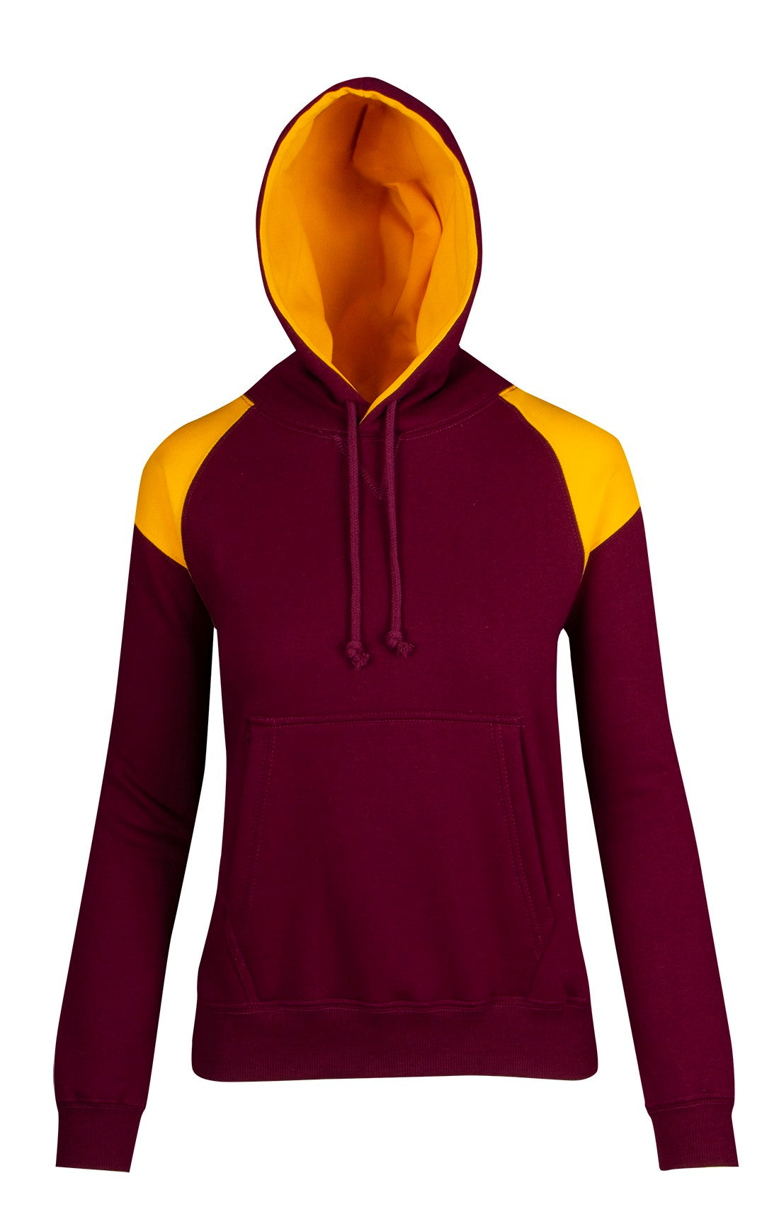 F303UN-Ladies/Juniors Shoulder Contrast Panel Hoodie