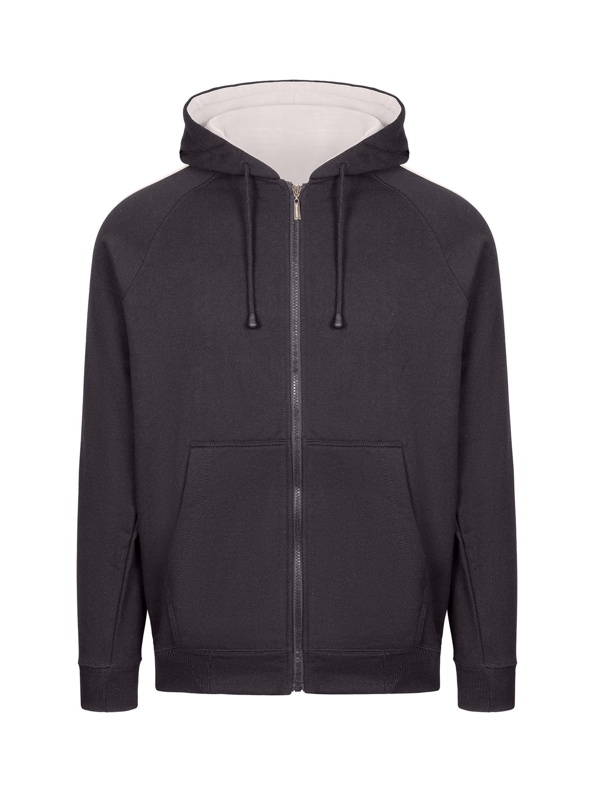 F600HZ-Mens Unbrushed Stripe Sleeve Hoodie