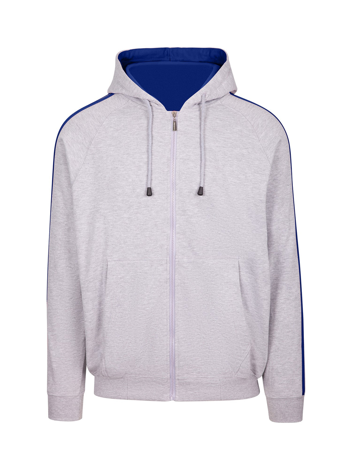 F600HZ-Mens Unbrushed Stripe Sleeve Hoodie