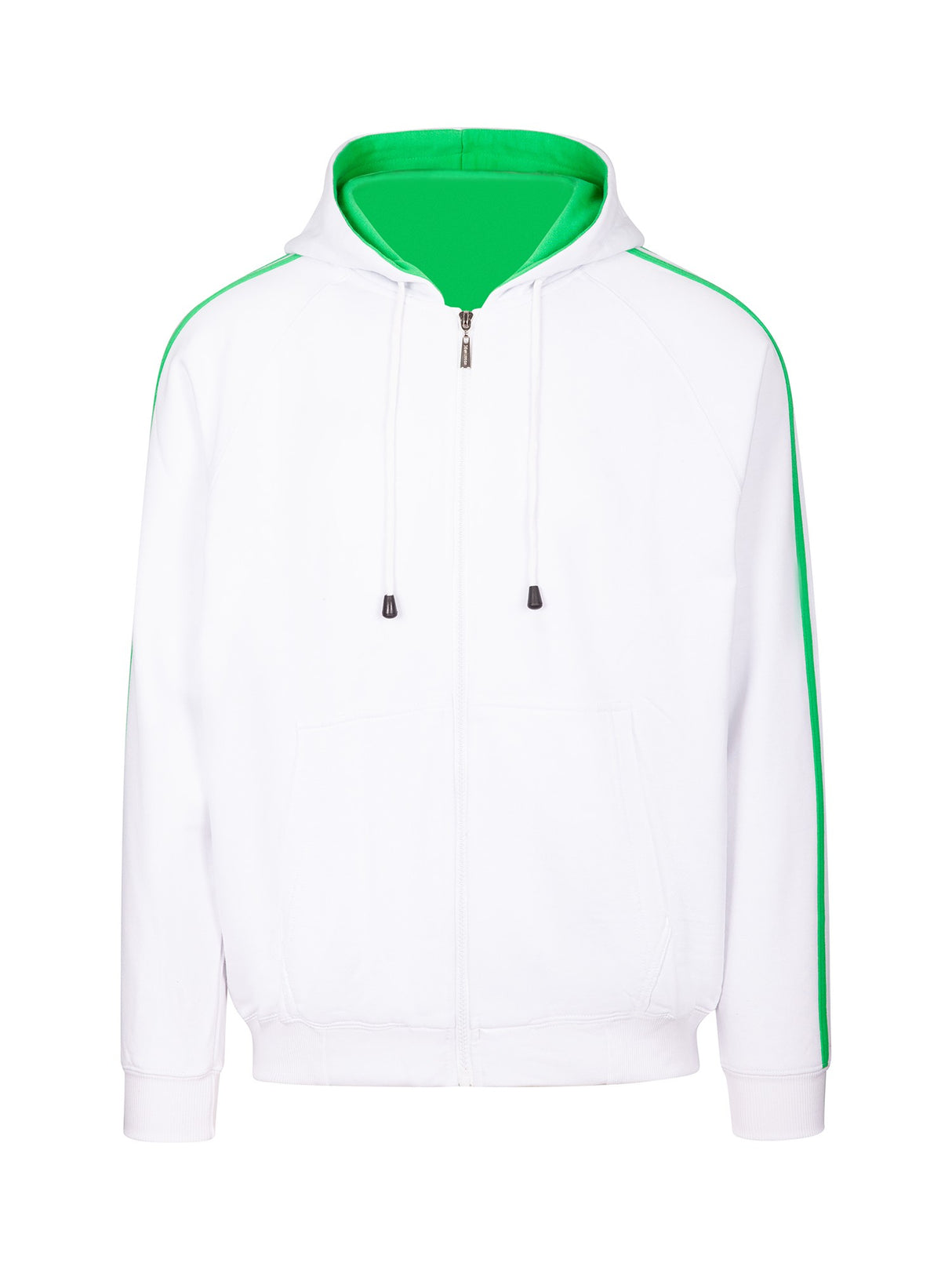 F600HZ-Mens Unbrushed Stripe Sleeve Hoodie