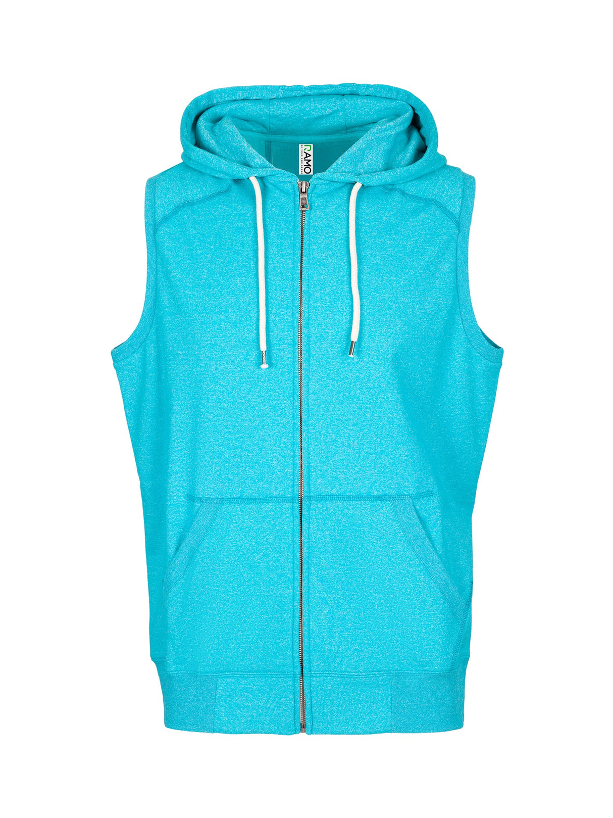 F770ZS-Mens Heather SLEEVELESS ZIP Hoodies - Greatness Range