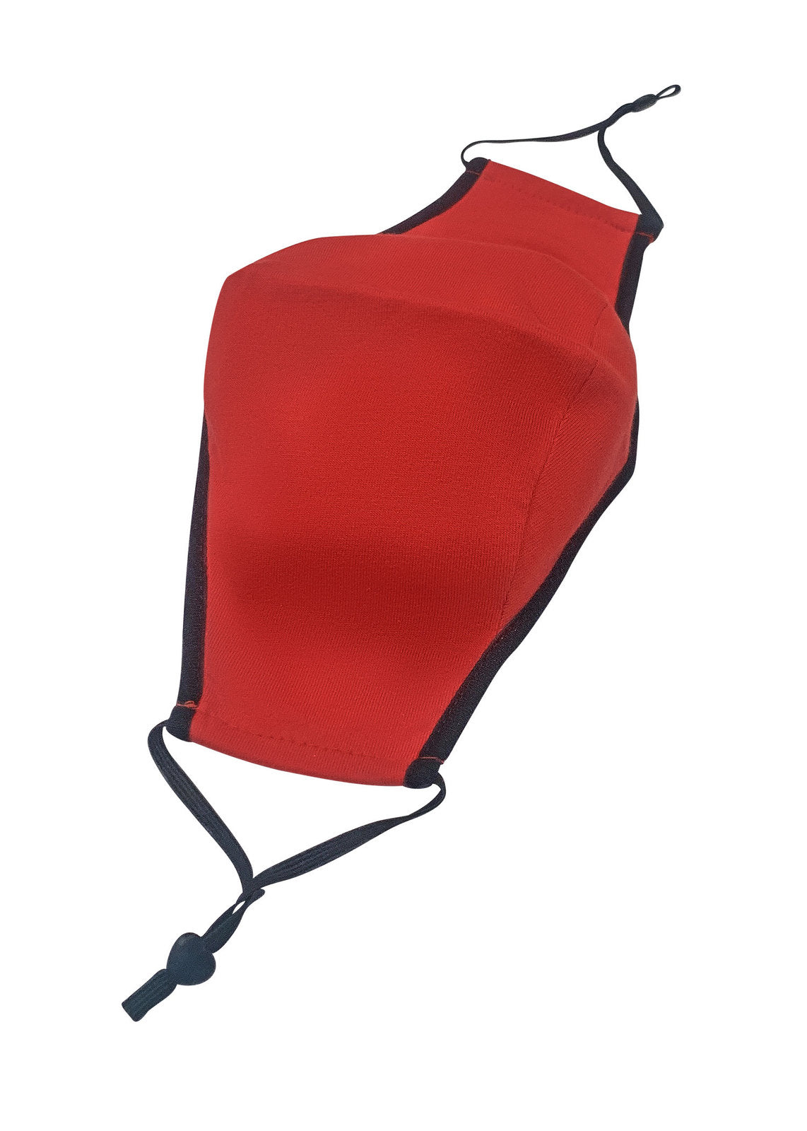 MASKS.COTTON.03P-Contrast One Piece Cotton Face Masks With Adjustable toggle