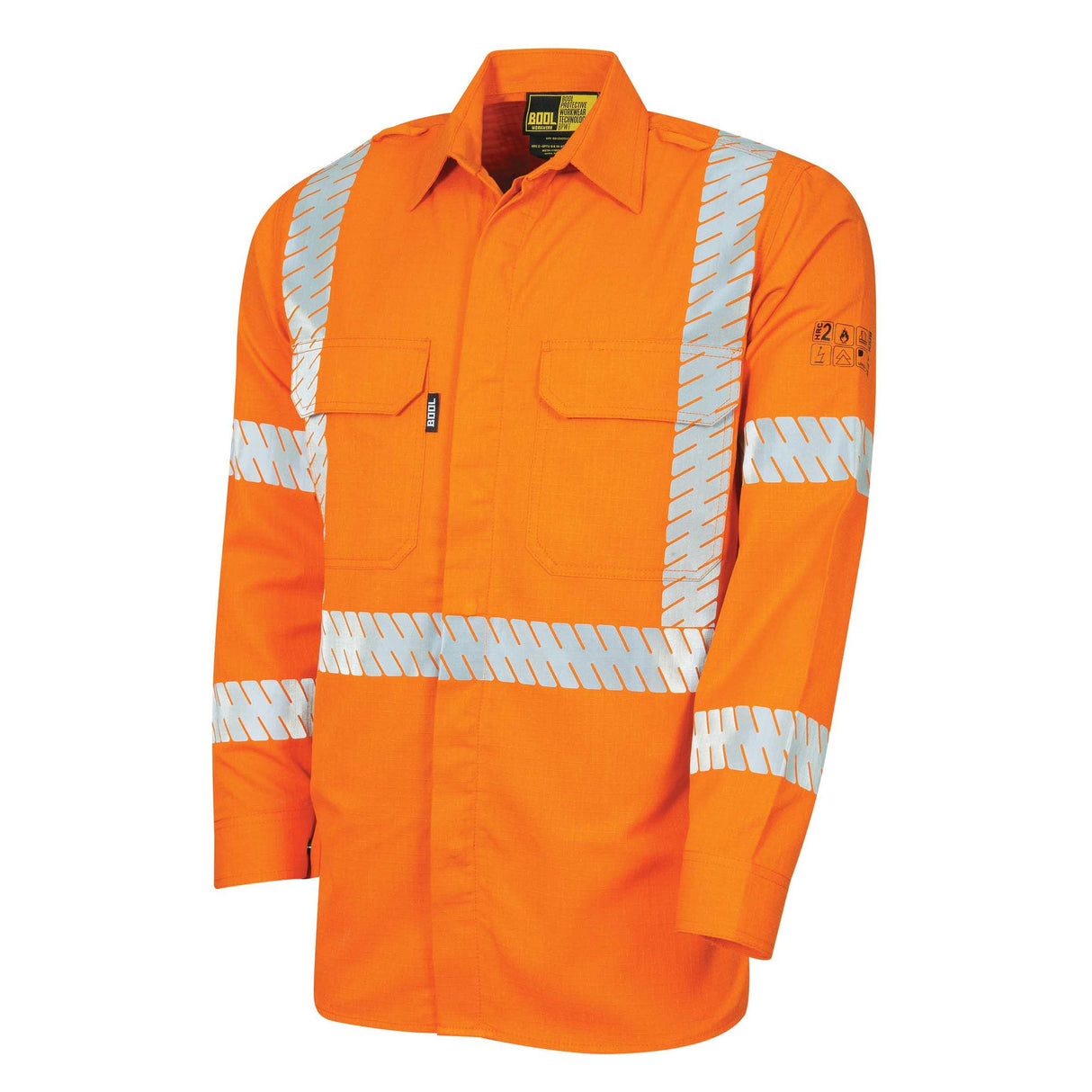BW1590T5-Ultra-lightweight PPE2 FR Shirt with Segmented Loxy FR Reflective Tape