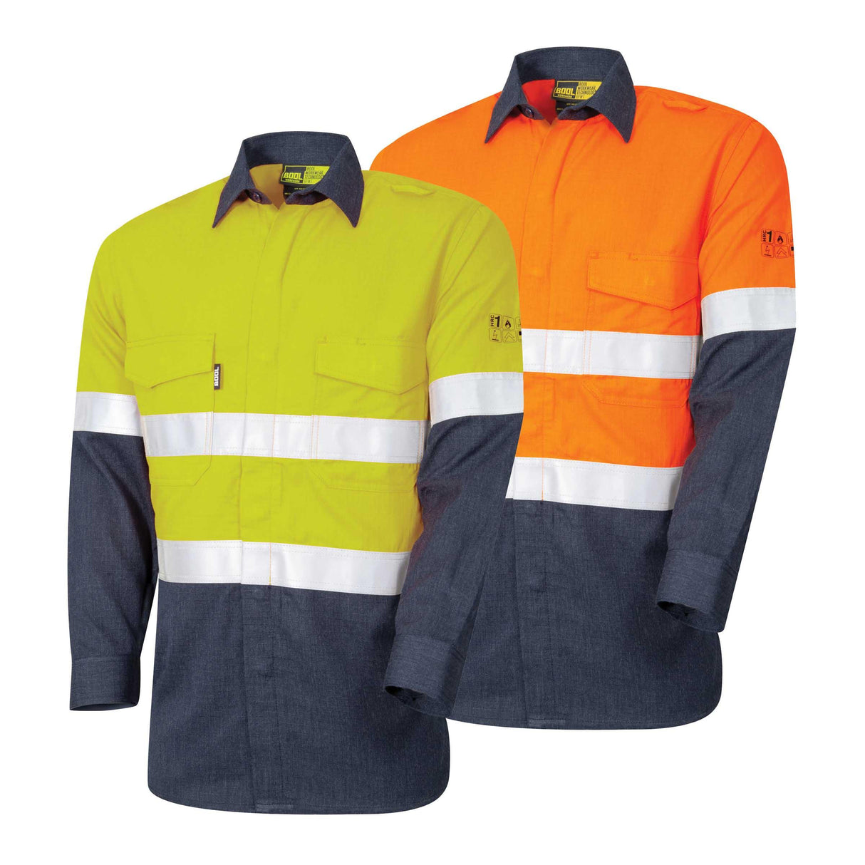 BW2500T1-Lightweight PPE1 Two Tone FR Shirt with Loxy Reflective Tape