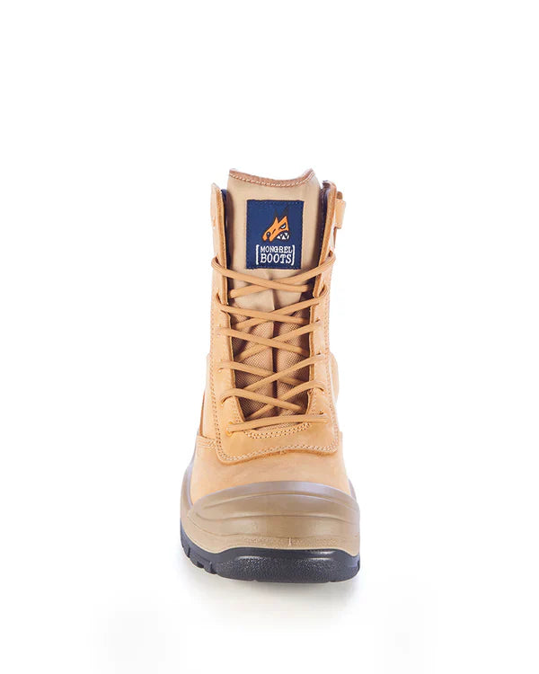 451050-High Leg ZipSider Boot w/ Scuff Cap-WHEAT
