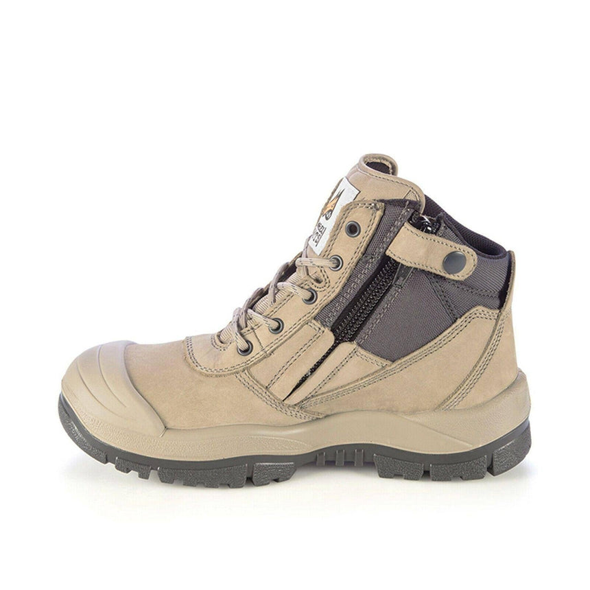 461060-ZipSider Boot w/ Scuff Cap-STONE