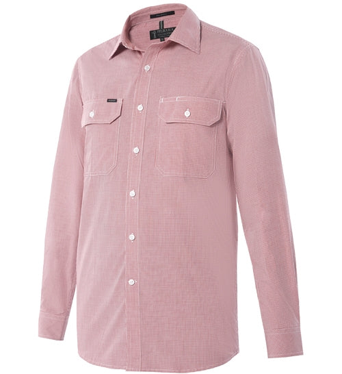 RMPC063-Men's Premium Ultra Fine Cotton, Front Flap Dual Pocket, Long Sleeve Shirt