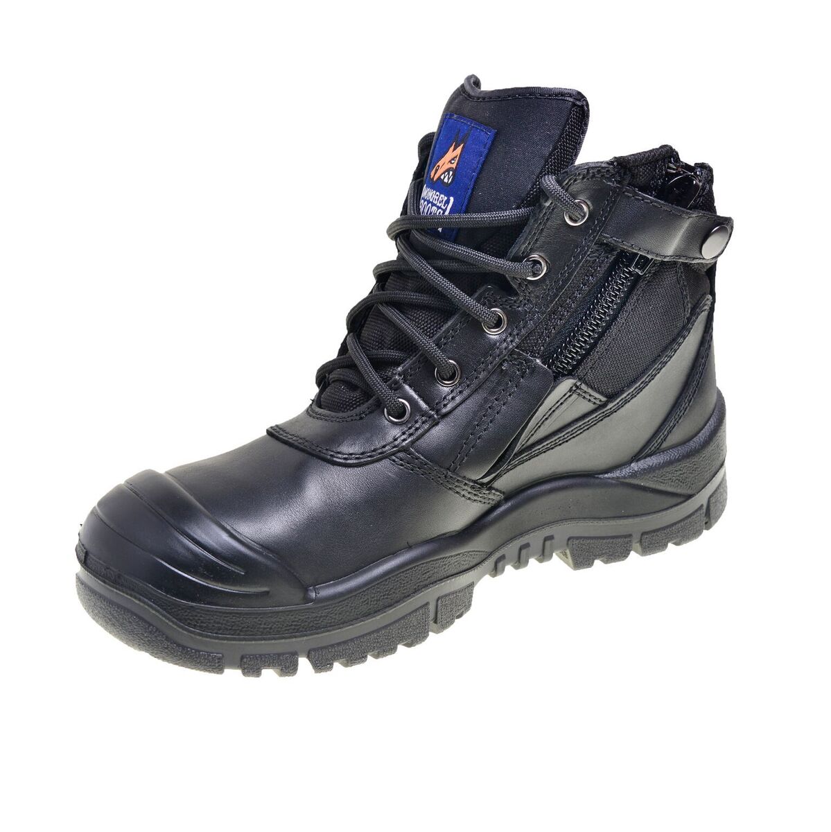 461020-ZipSider Boot w/ Scuff Cap-BLACK