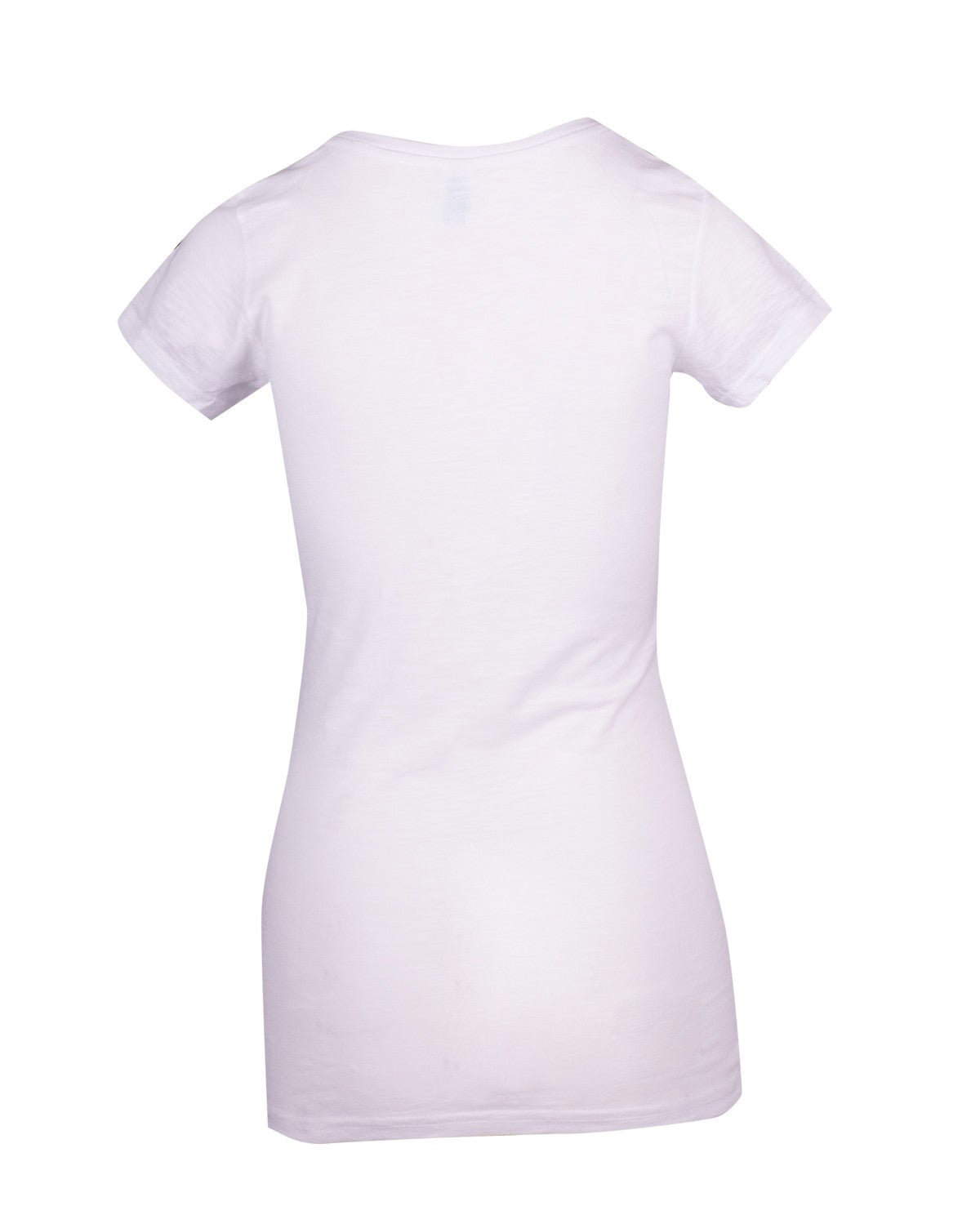 T918LD-Ladies Raw Cotton Wave V Neck Tees