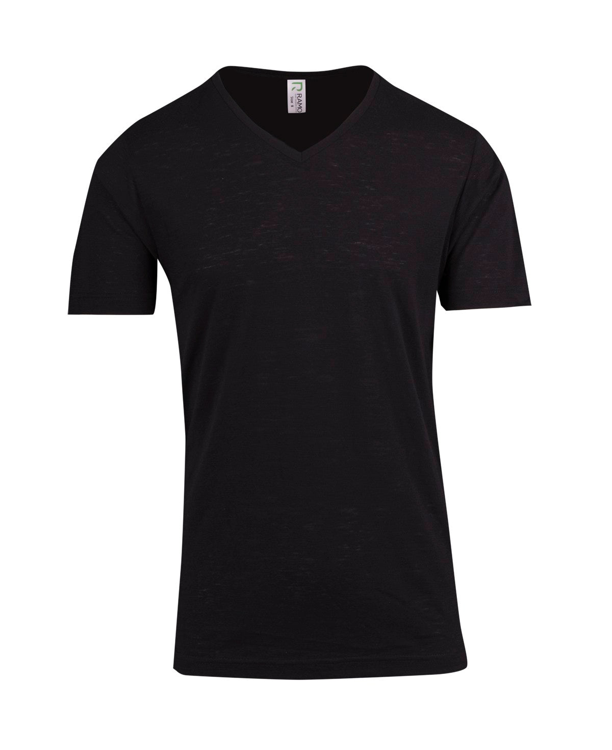 T918TV-Mens Raw Cotton Wave V Neck Tee