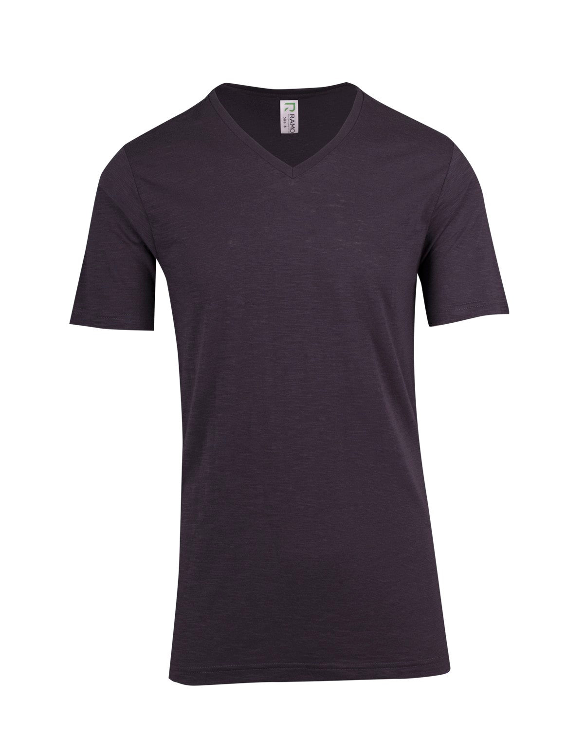 T918TV-Mens Raw Cotton Wave V Neck Tee