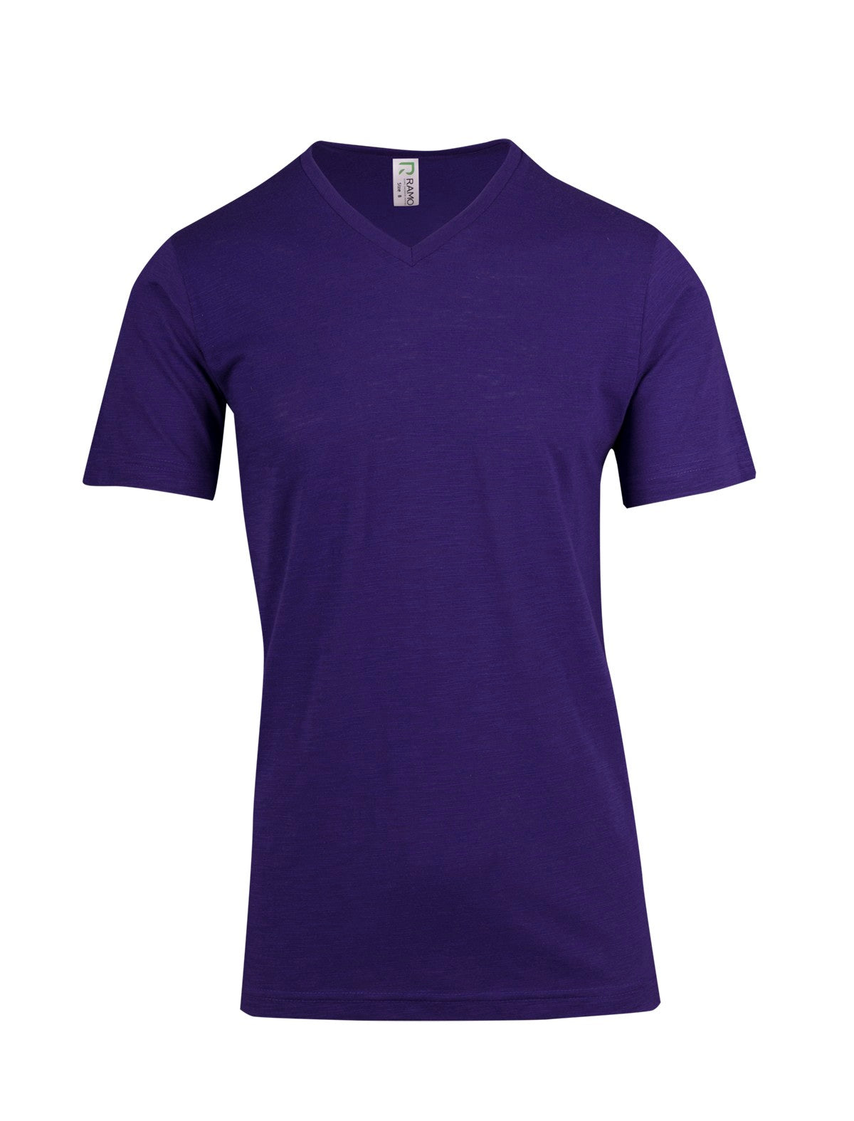 T918TV-Mens Raw Cotton Wave V Neck Tee