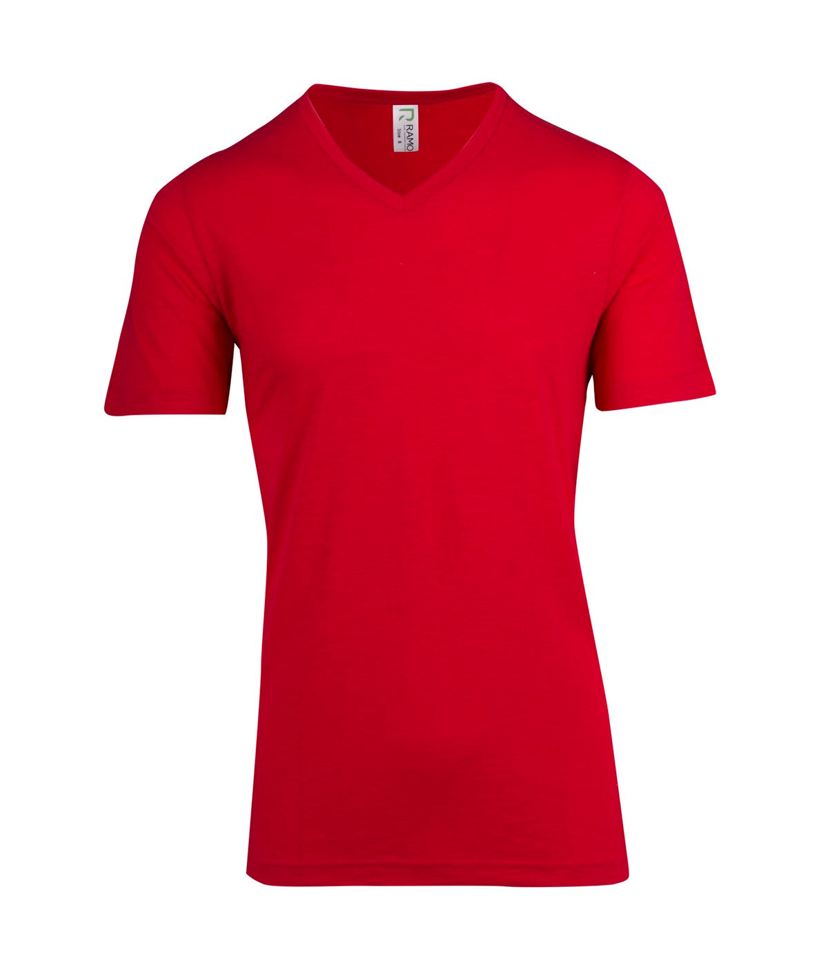 T918TV-Mens Raw Cotton Wave V Neck Tee