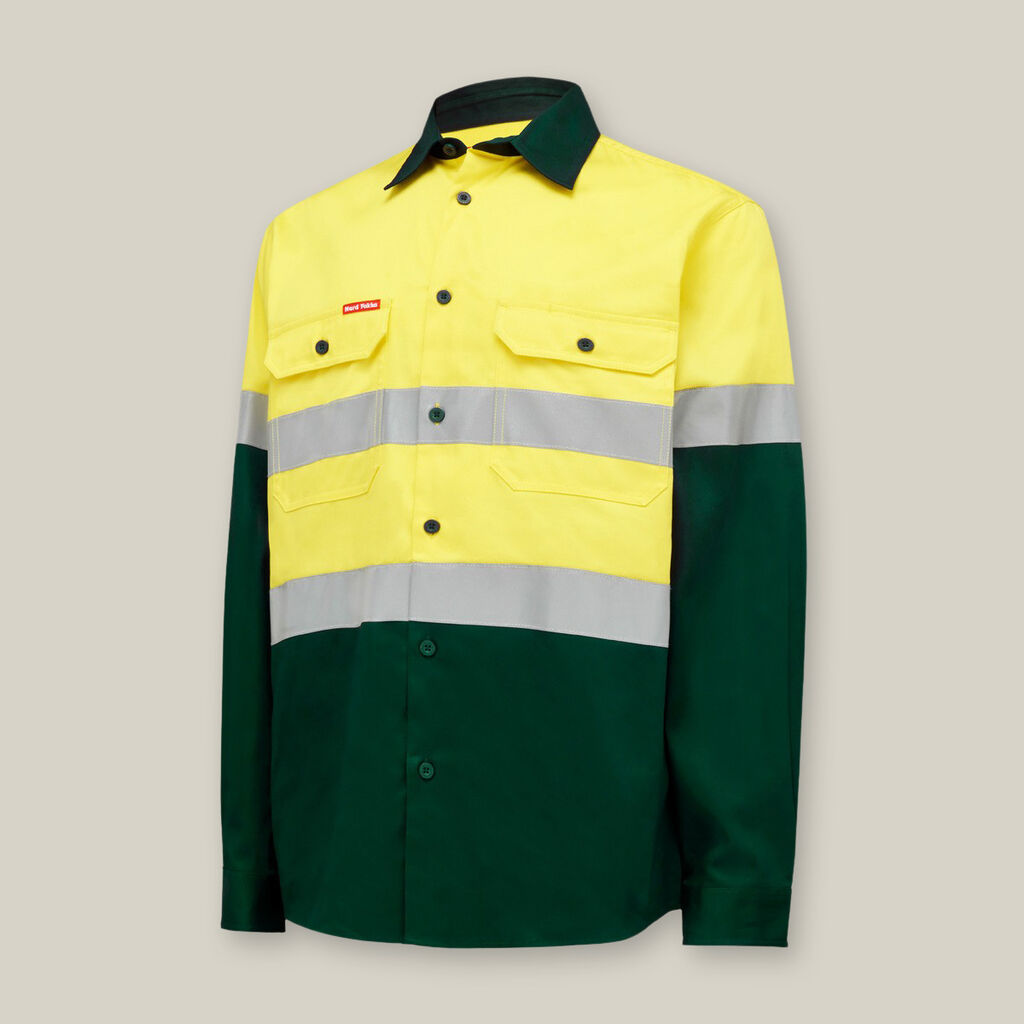 CORE HI-VIS 2 TONE TAPED COTTON DRILL SHIRT