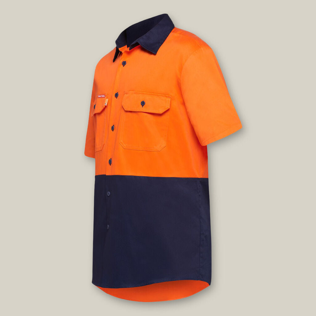 CORE HI-VIS LIGHT WEIGHT VENTED SHORT SLEEVE COTTON SHIRT