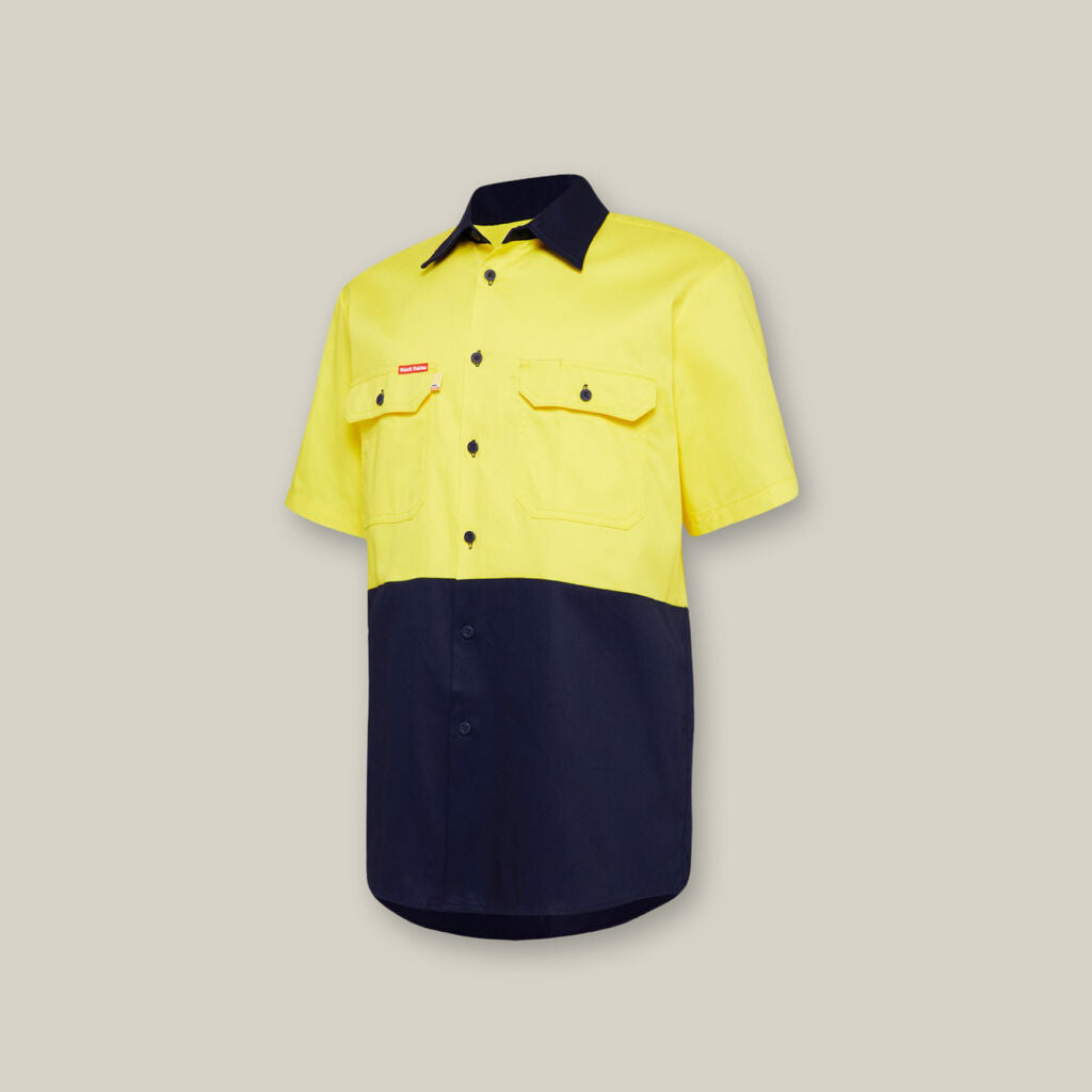 CORE HI-VIS LIGHT WEIGHT VENTED SHORT SLEEVE COTTON SHIRT
