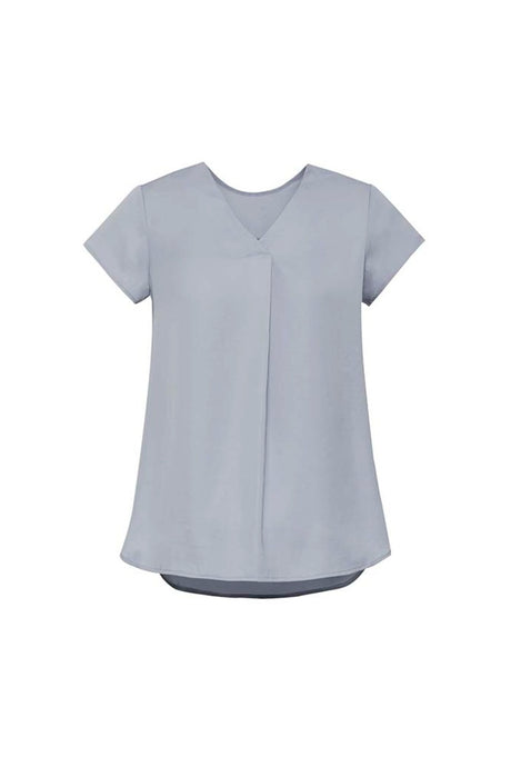 RB967LS-Kayla Womens V-neck Pleat Blouse