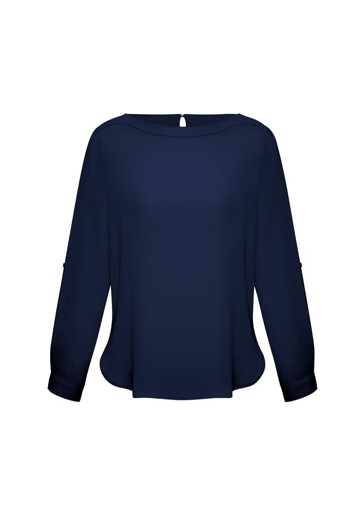 S828LL-Ladies Madison Boatneck Blouse