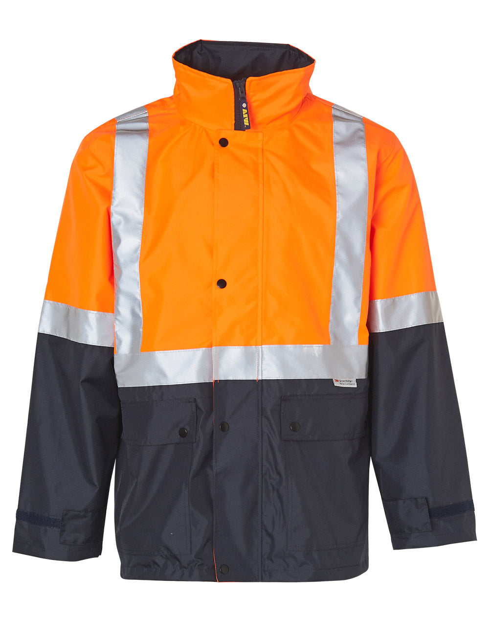 AIW SW18A HI-VIS TWO TONE RAIN PROOF SAFETY JACKET WITH MESH LINING & 3M TAPES