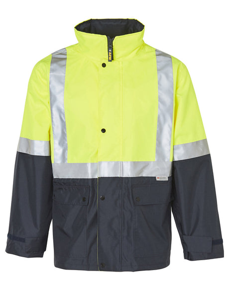 AIW SW18A HI-VIS TWO TONE RAIN PROOF SAFETY JACKET WITH MESH LINING & 3M TAPES