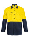 WS3022-Two Tone Long Sleeve Shirt