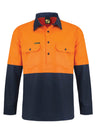 WS4255-2 Tone Half Placket Sht W Vent