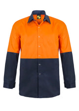 WS3035-L/S Two Tone Hi Vis Shirt Stud