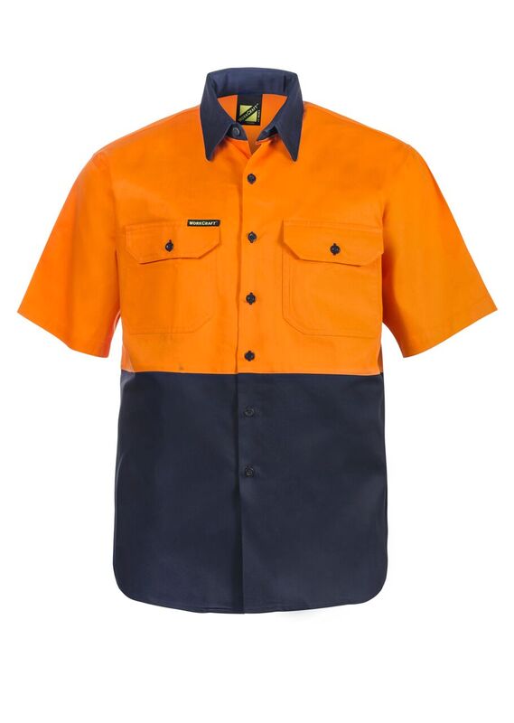 WS3023-Two Tone Short Sleeve Shirt