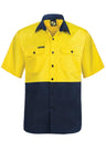 WS4248-Cotton S/S Shirt W Mesh Insert