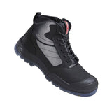 NITE VISION HI VIS LACE UP STEEL TOE SAFETY BOOT - BLACK-Black