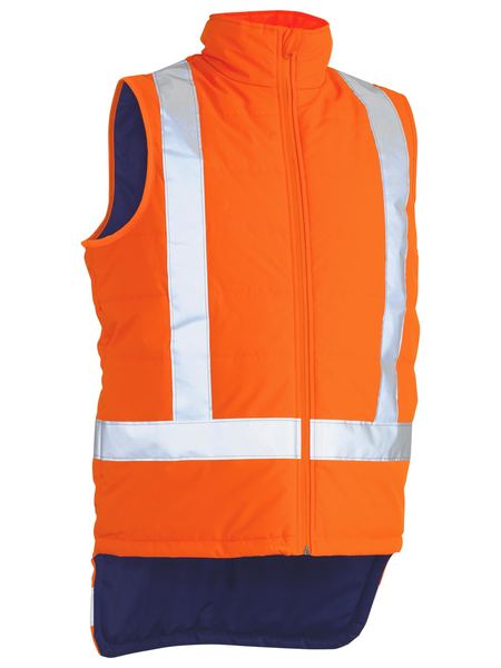 Taped Ttmc-W Hi Vis Puffer Vest With X Back