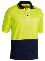 Short Sleeve Hi Vis Polyester Mesh Polo