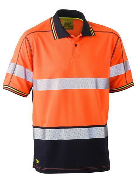 Shortsleeved-Taped Hi Vis Polyester Mesh Polo