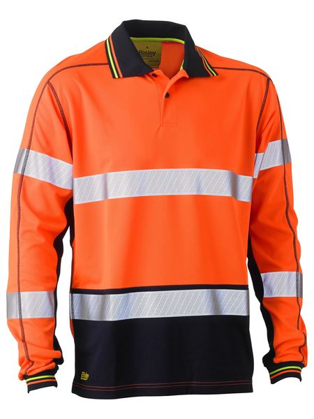 Longsleeved-Taped Hi Vis Polyester Mesh Polo