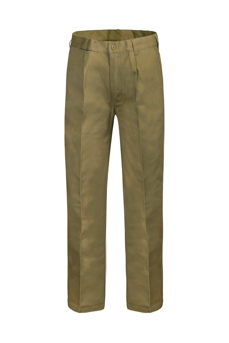 WP3041L-SINGLE PLEAT COTTON PANT LONG