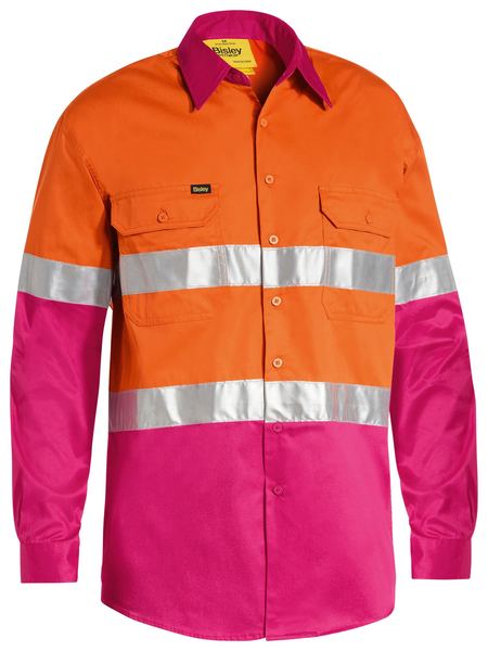 Taped Hi Vis Contrast Drill Shirt