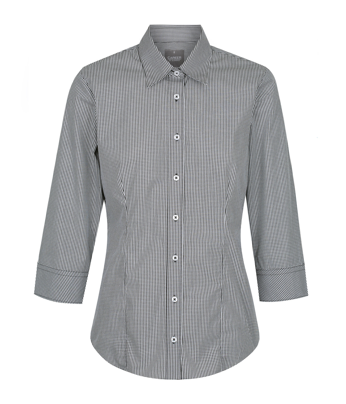 1637WZ Westgarth-Gingham 3/4 Sleeve Shirt