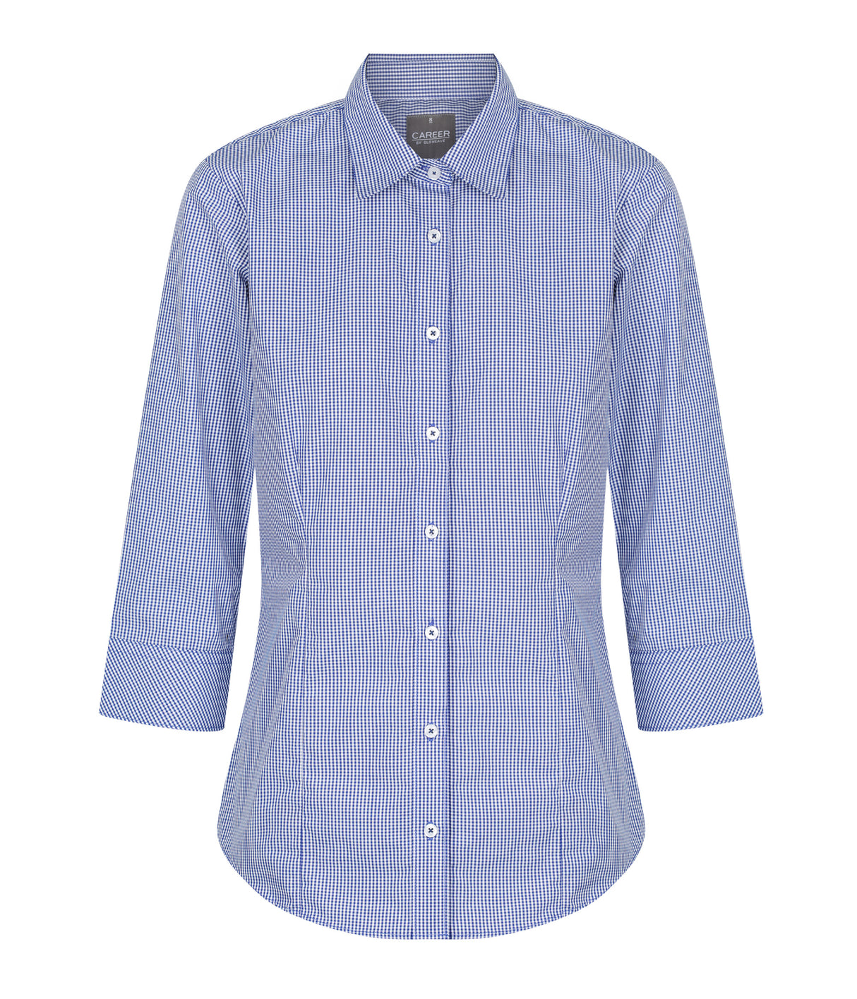 1637WZ Westgarth-Gingham 3/4 Sleeve Shirt