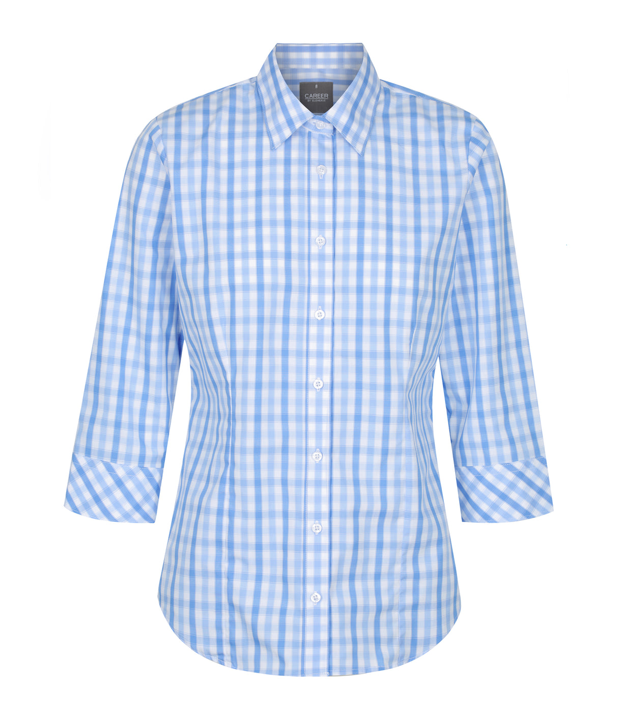 1711WL Foxton-Tonal Check 3/4 Sleeve Shirt