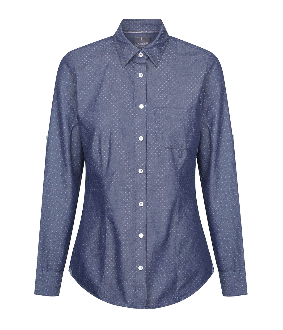 1714WHL Wellington-Denim Dobby Long Sleeve Casual Slim Fit Shirt