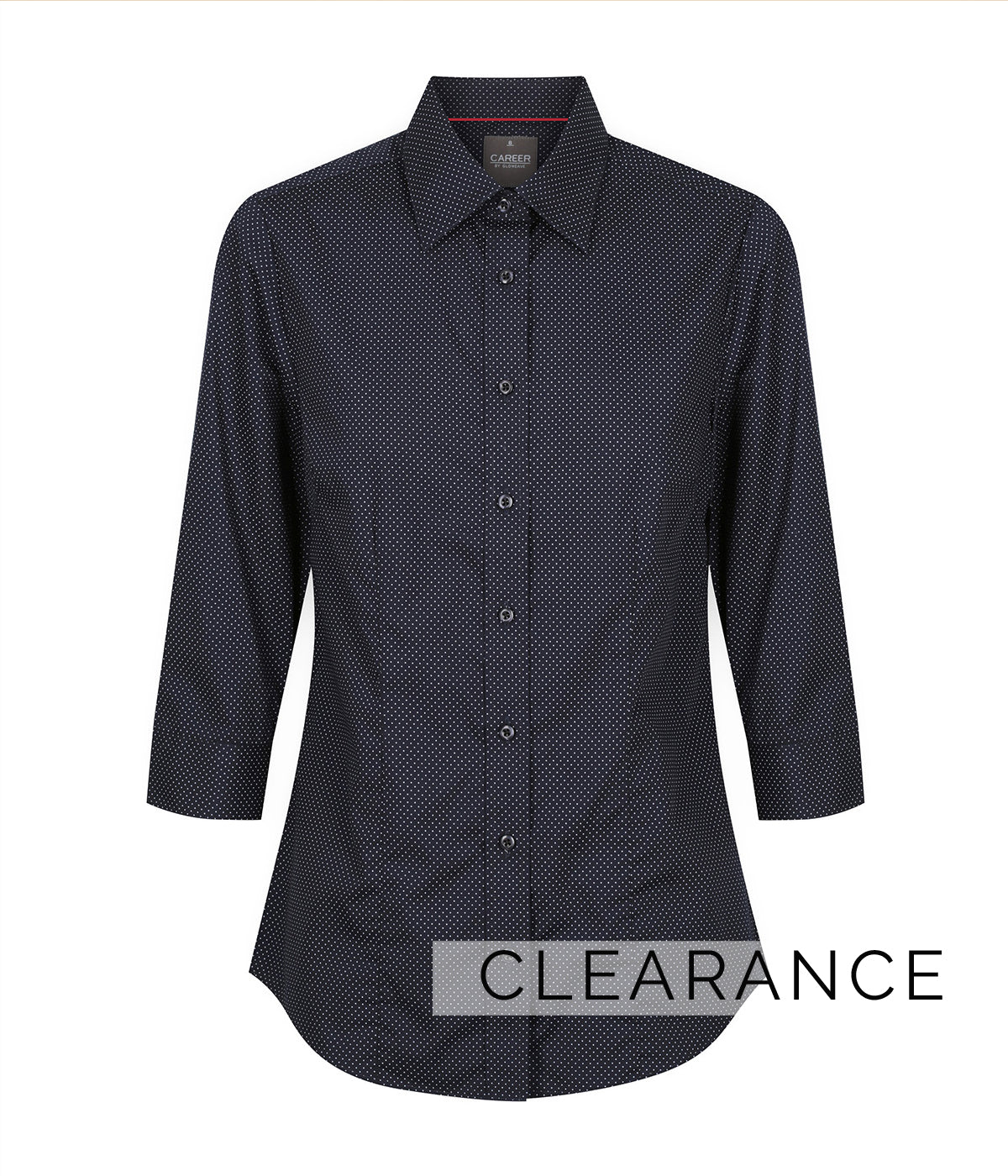 1743WZ Soho-Dot Print 3/4 Sleeve Shirt