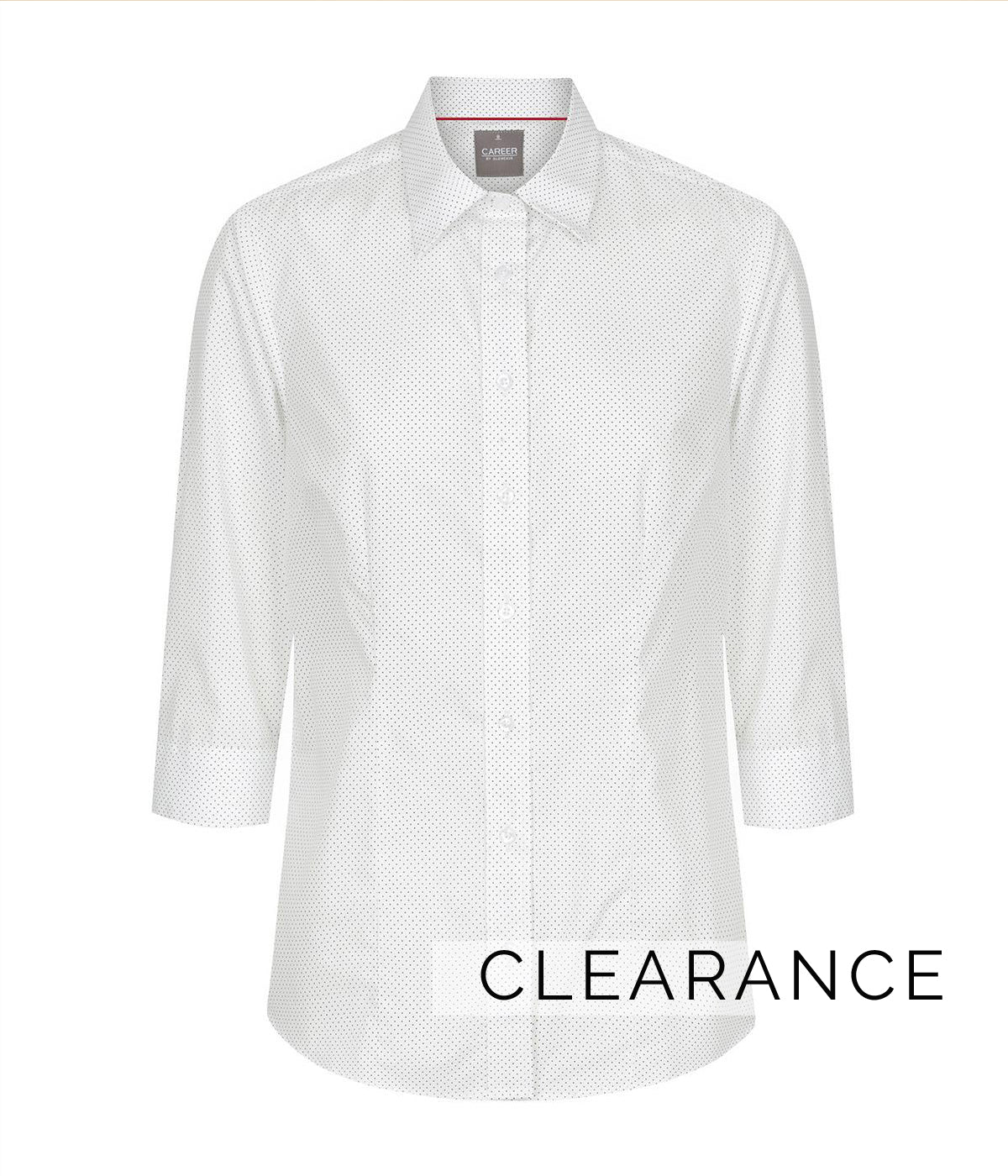 1743WZ Soho-Dot Print 3/4 Sleeve Shirt