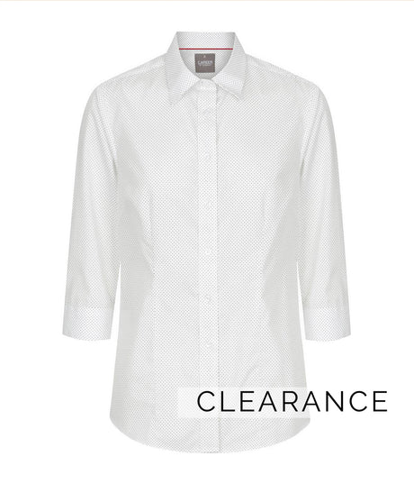 1743WZ Soho-Dot Print 3/4 Sleeve Shirt